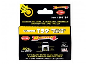 T59 Insulated Staples Clear 8 x 8mm Box 300