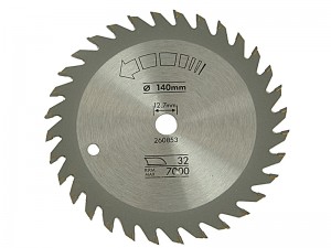Circular Saw Blade 140 x 12.7mm x 32T Fine Cross Cut